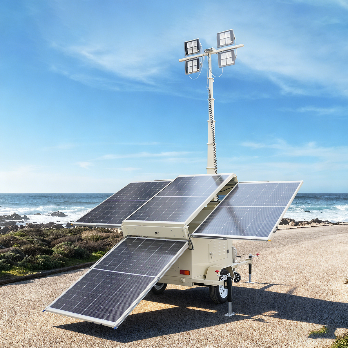Solar-powered lighthouse