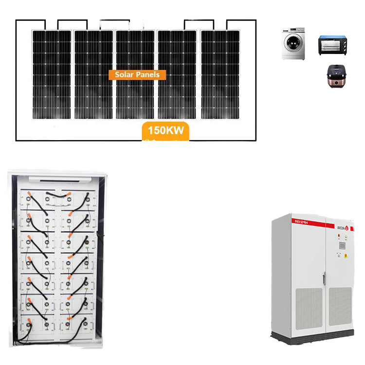 150W Commercial Industrial Solar Power System 24h Safe Stable Power