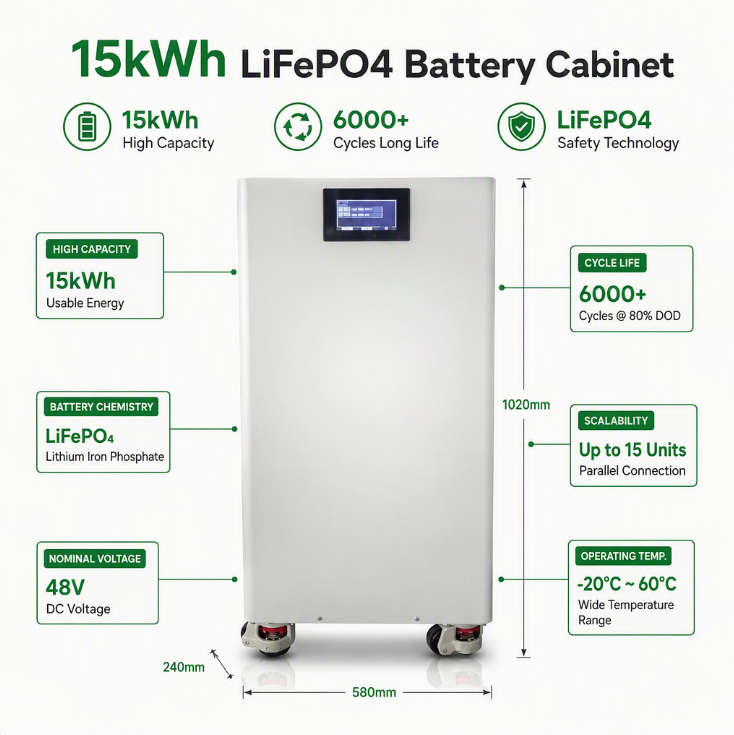 15kWh Lithium Iron Phosphate Battery Home Energy Storage System