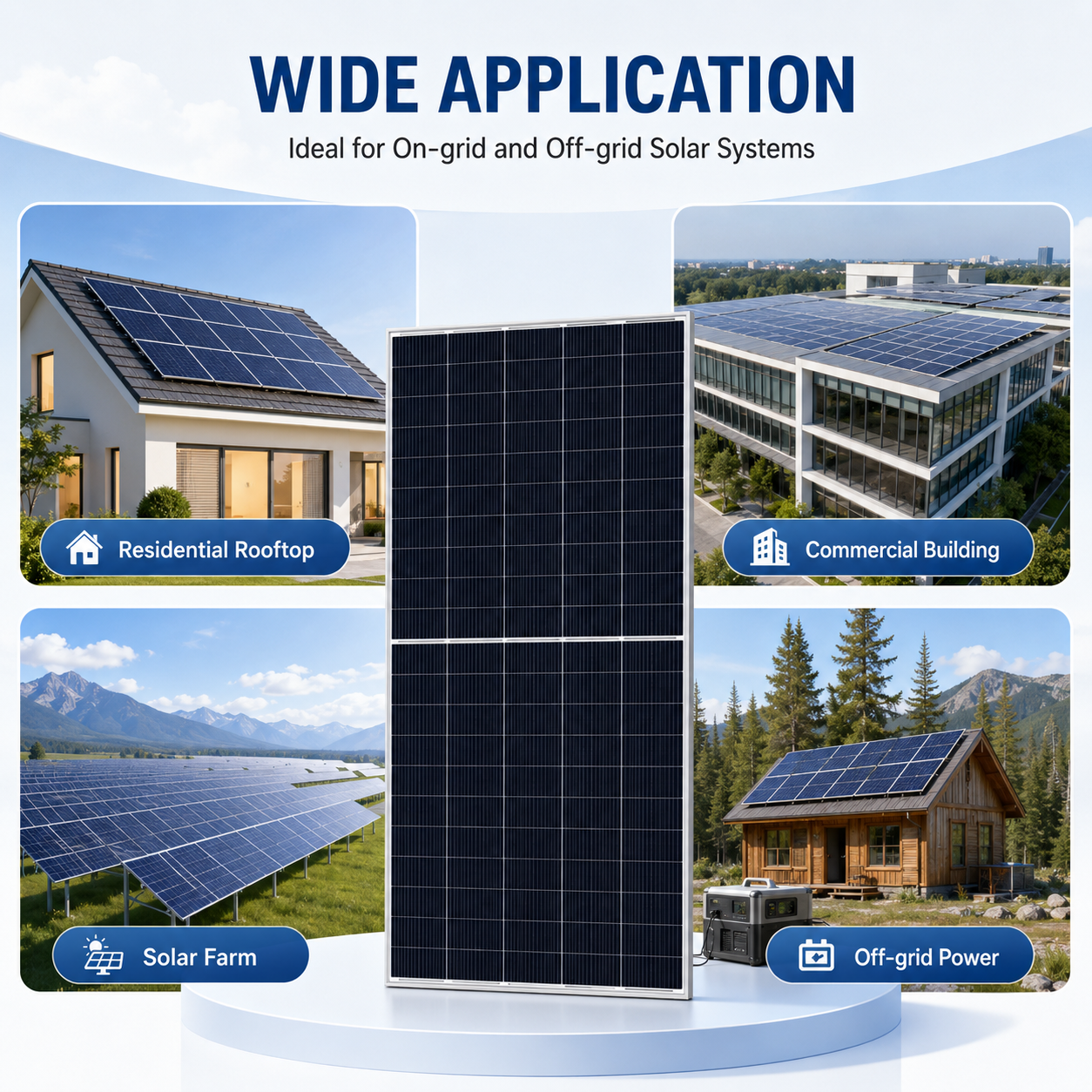 Tongwei High-efficiency 610W Monocrystalline Silicon Photovoltaic Panels 25-year Warranty for Solar Power System Home