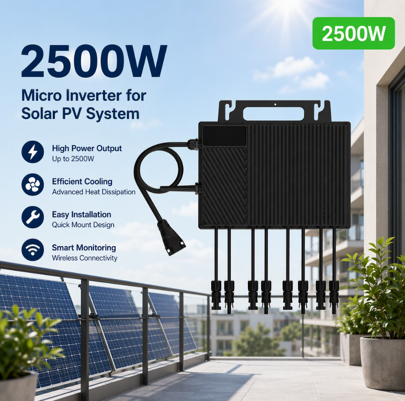 Ready Stock 2500W Solar Micro Inverter IP67 Waterproof Grid Connected
